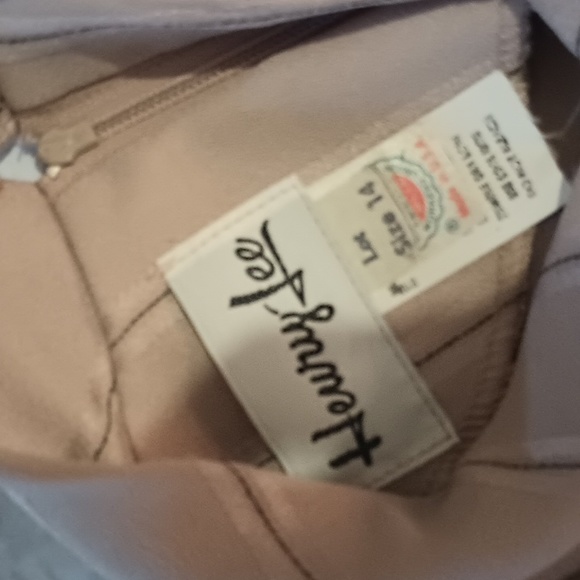 Henry Lee Tan Black Striped Vintage Union Made Long Sleeve Modest Dress 14 NWT - Picture 7 of 12